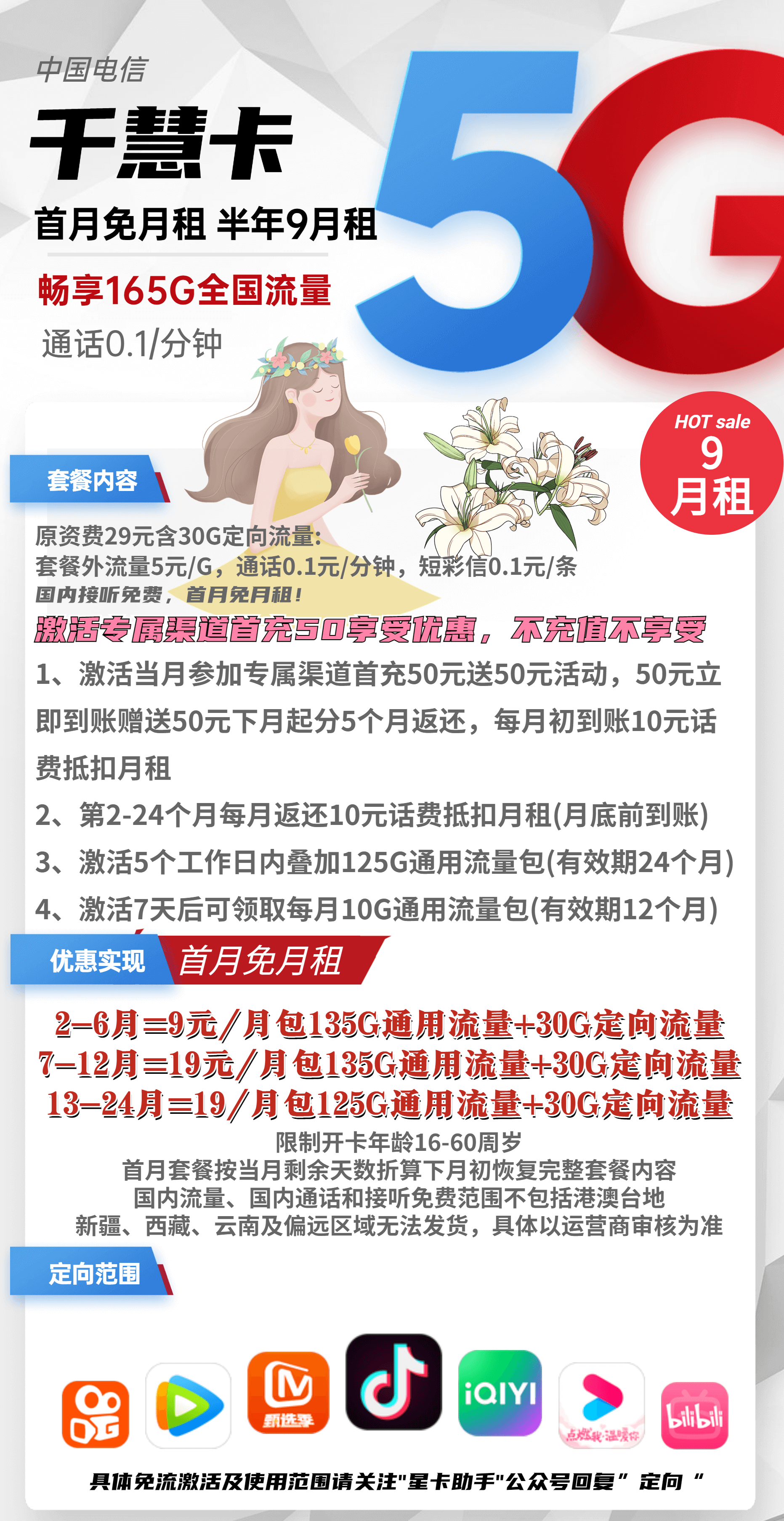 图片[2]-9元165G流量卡代理电信千慧卡-卡七七